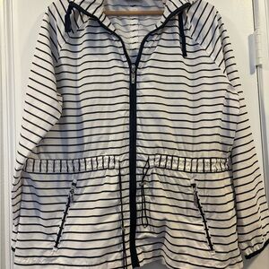 Striped Zip-Up Hooded Jacket